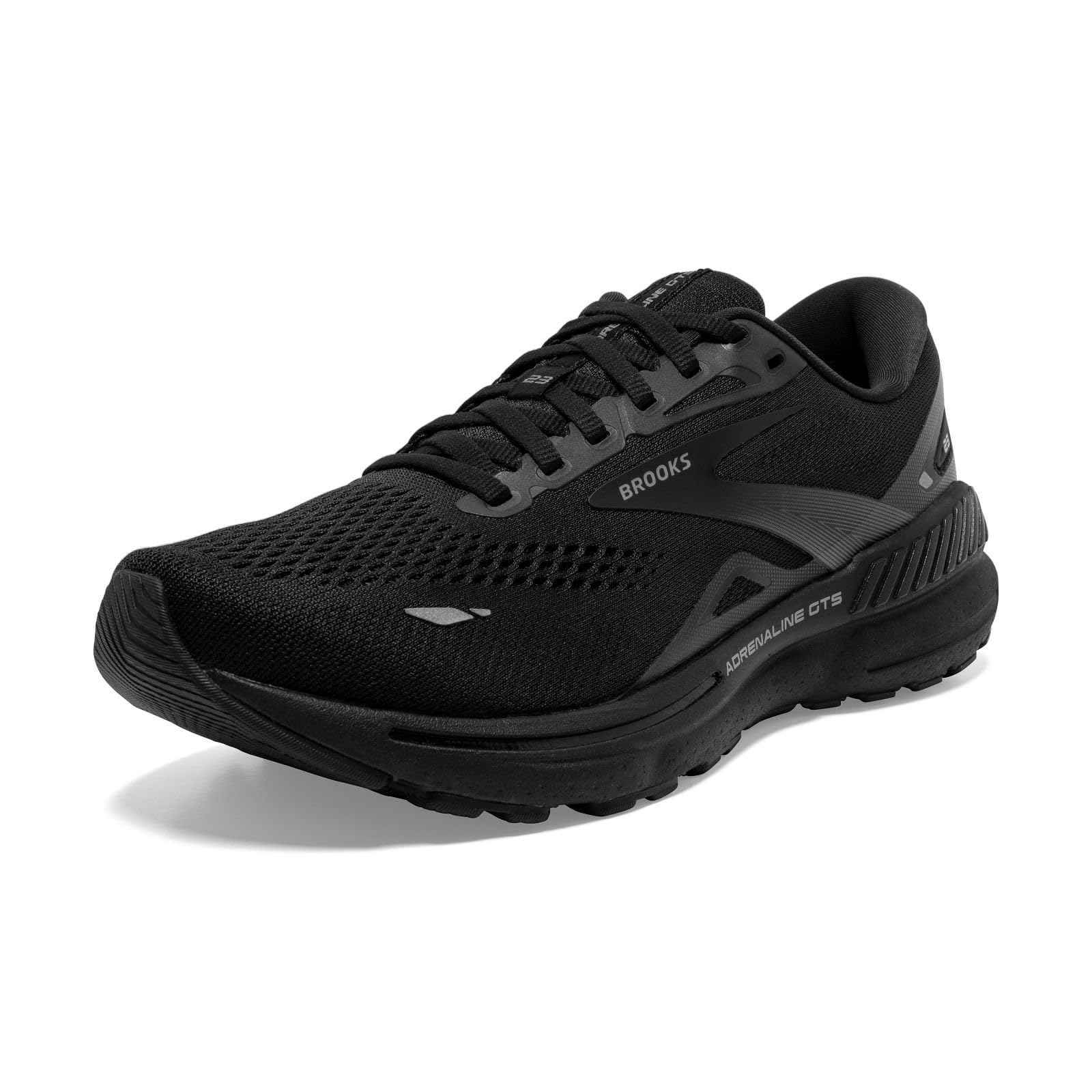 Brooks Men’s Adrenaline GTS 23 Supportive Running Shoe - Black/Black/Ebony - 11 Medium